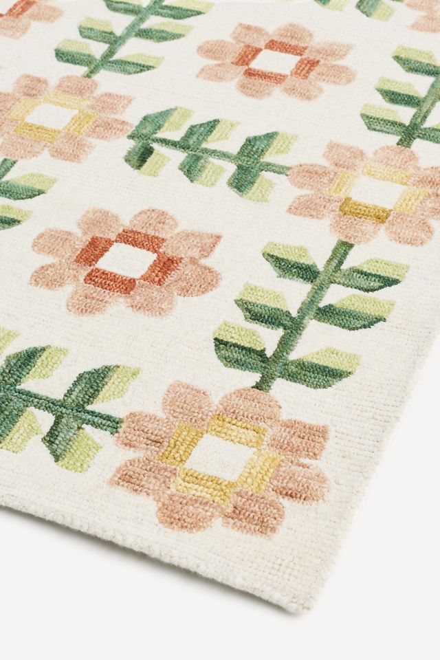 Arlington Flatwoven Floral Wool Rug #1