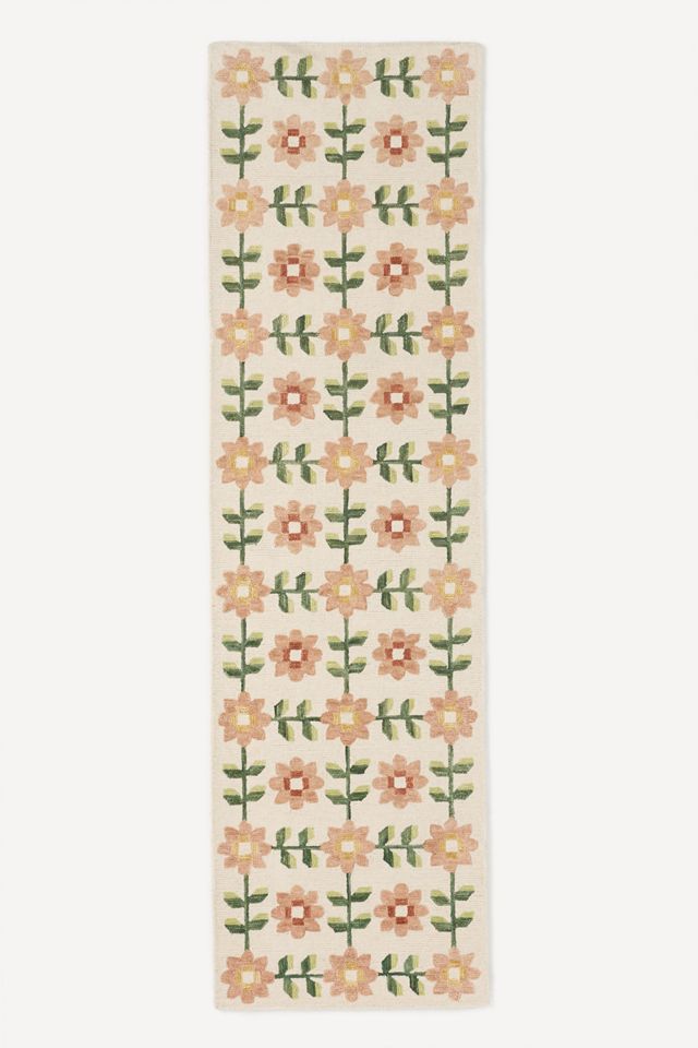 Arlington Flatwoven Floral Wool Rug #3