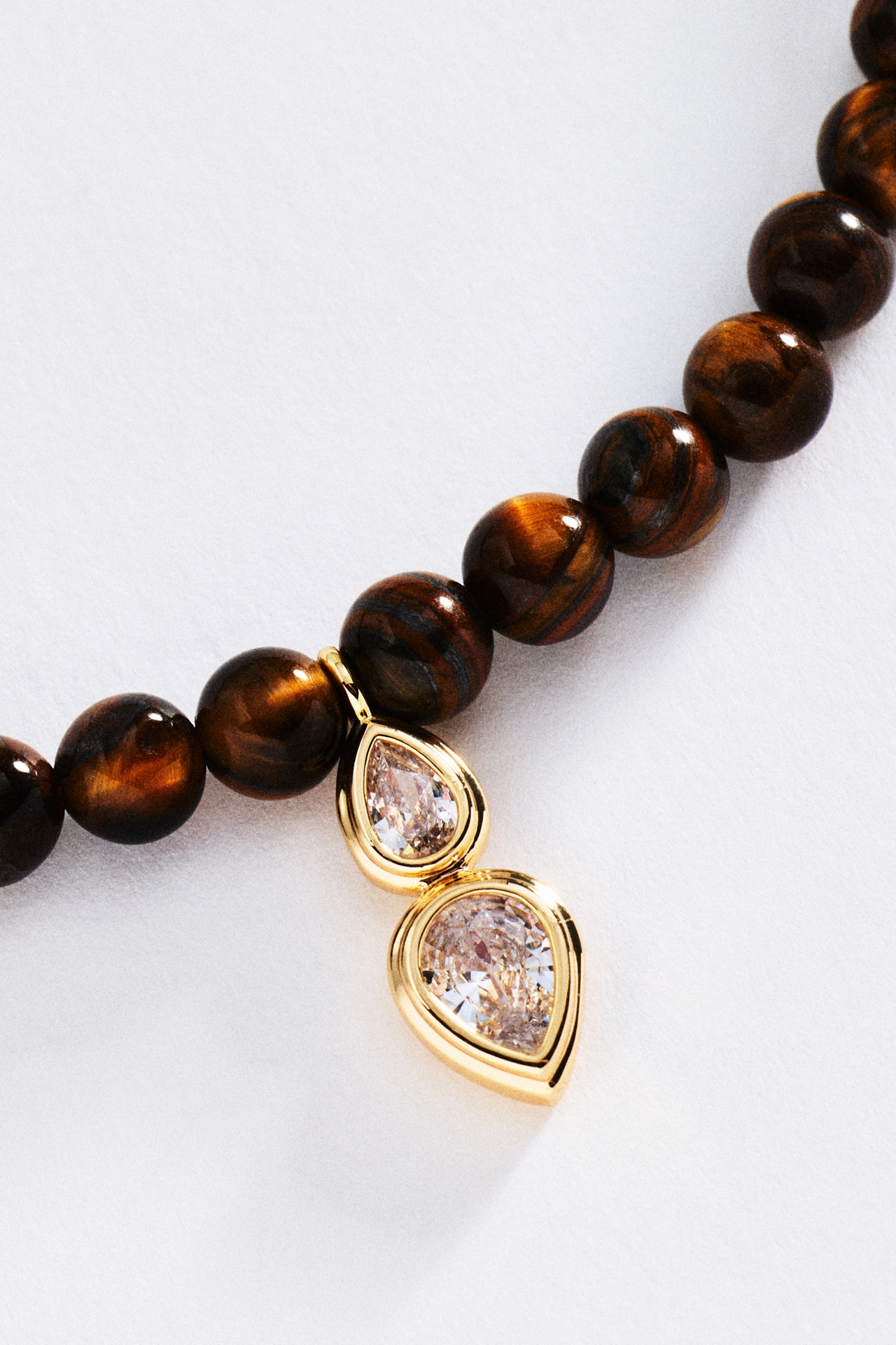 Stone Beaded Pendant Necklace