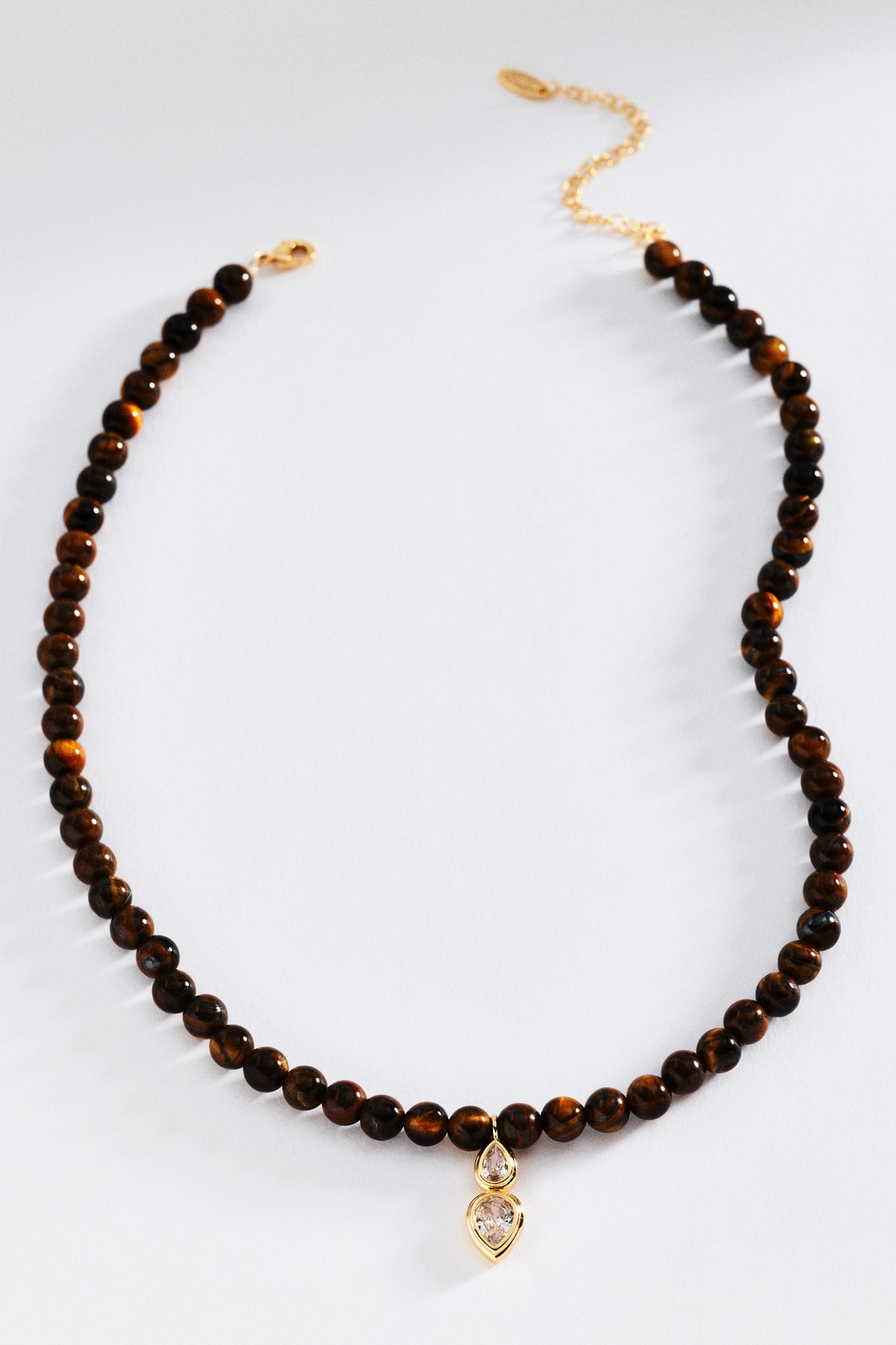 Stone Beaded Pendant Necklace