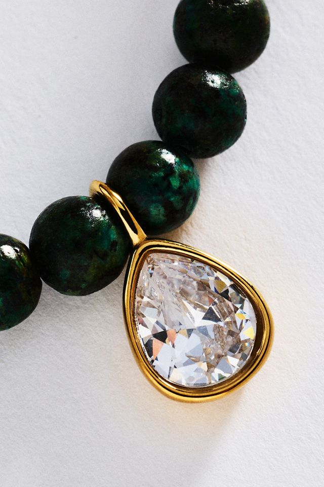 Stone Beaded Pendant Necklace #2