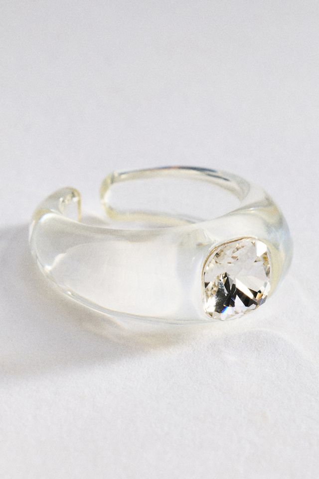 Gemstone Resin Cocktail Ring #1