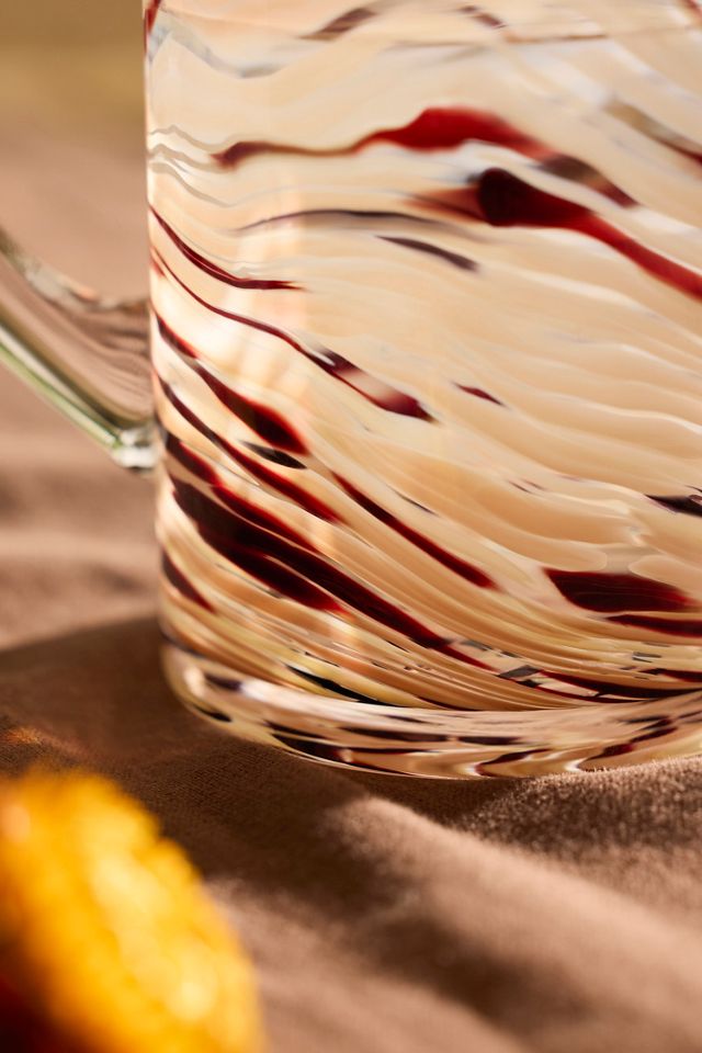 Mauve Swirl Glass Pitcher #1
