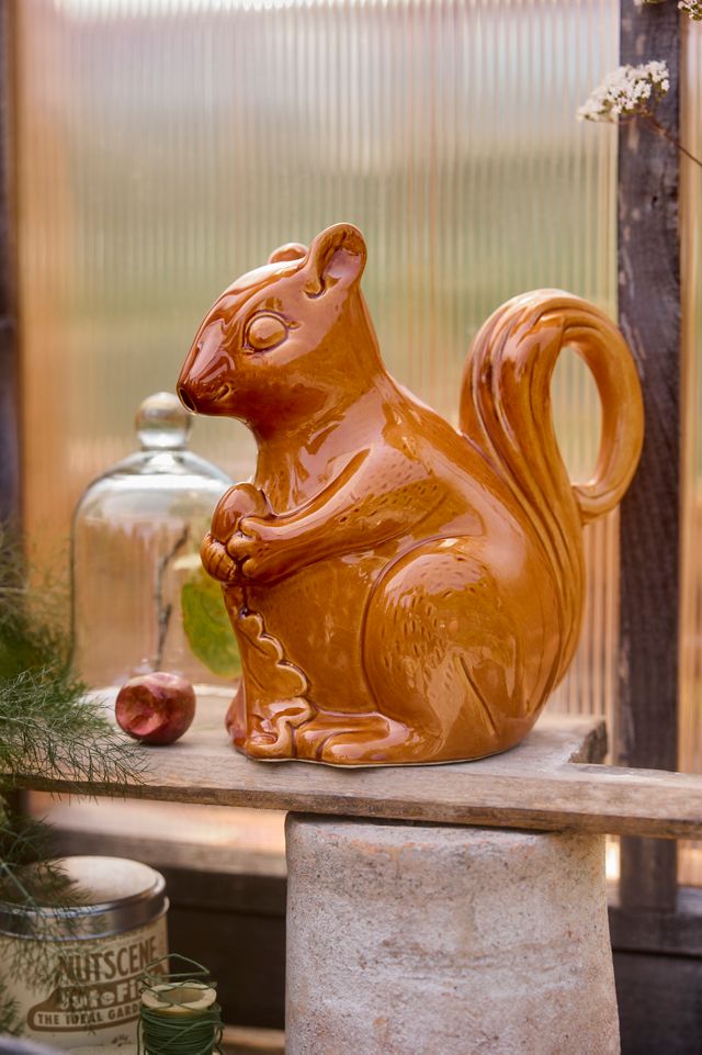 Squirrel Stoneware Watering Can #1