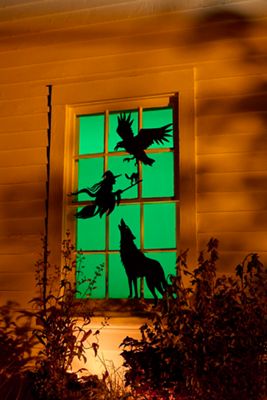 Halloween Paper Window Hangings, Set of 4