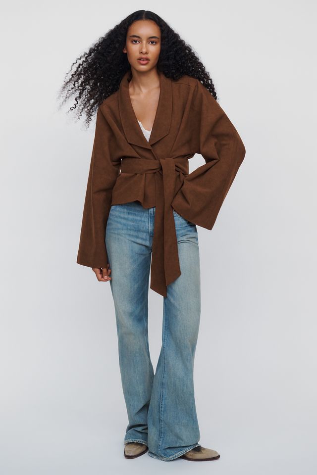 Siempre Faux-Suede Dolman Jacket #3