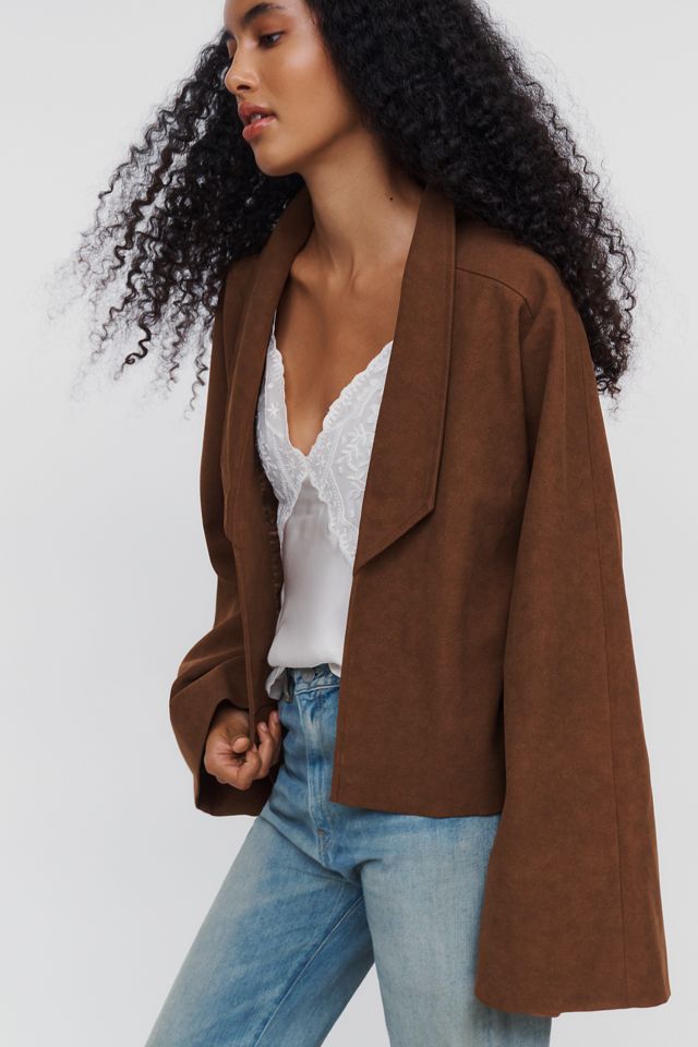 Siempre Faux-Suede Dolman Jacket #4