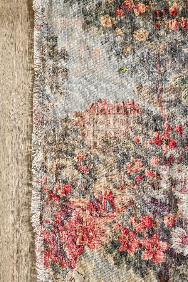 Vintage Tapestry Linen Runner #1