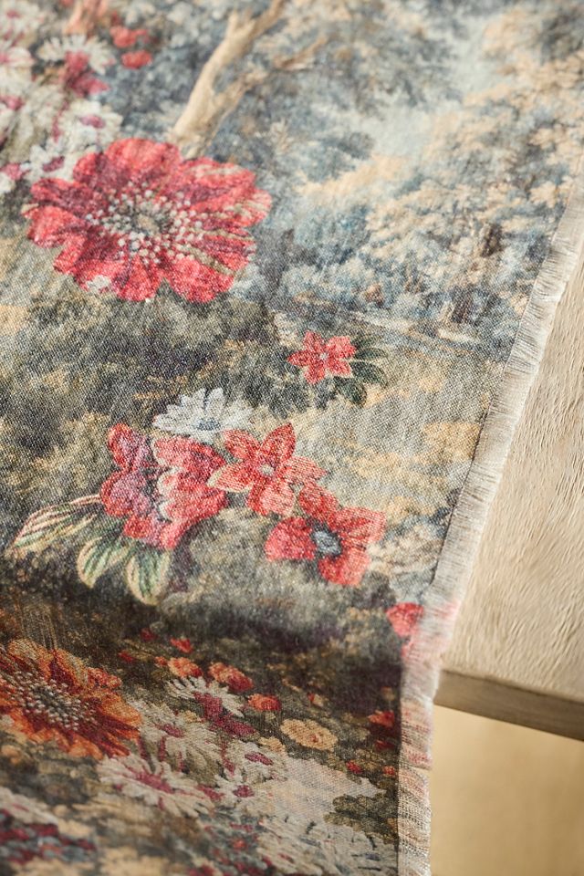 Vintage Tapestry Linen Runner #2