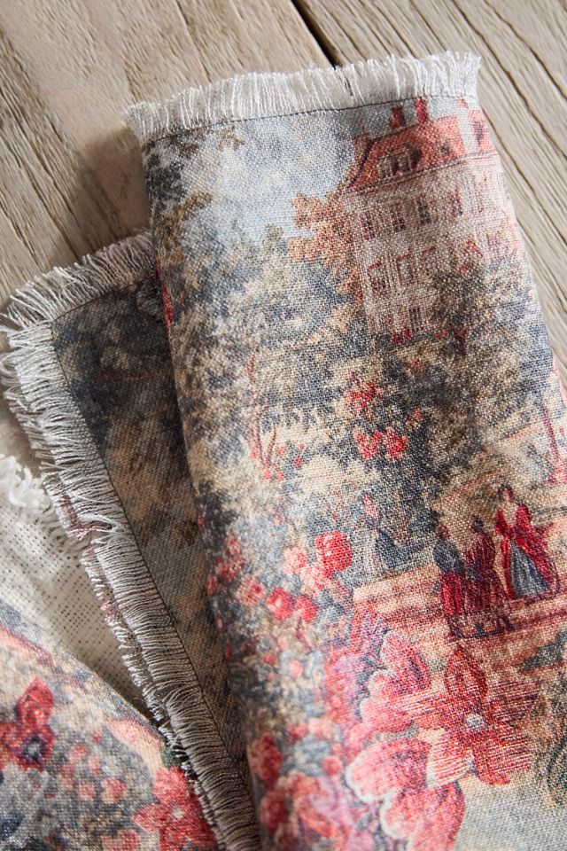 Vintage Tapestry Linen Napkins, Set of 2 #2