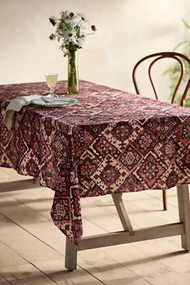 Geometric Tapestry Linen Tablecloth