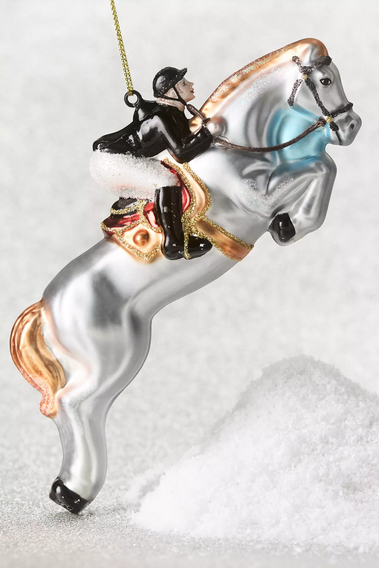 Equestrian Glass Ornament