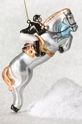 Equestrian Glass Ornament