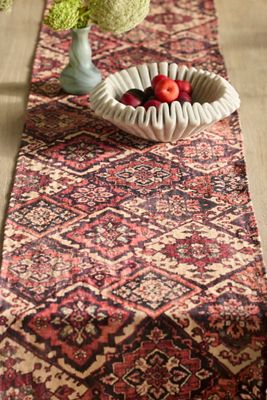 Geometric Tapestry Linen Runner