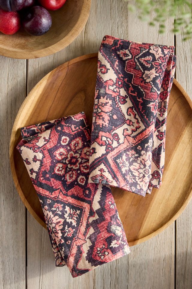 Geometric Tapestry Linen Napkins, Set of 2 #2