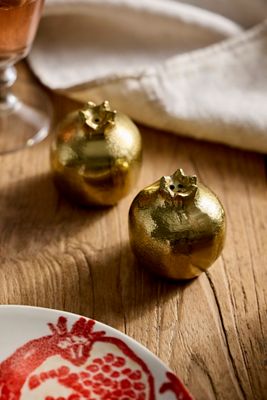 Pomegranate Salt + Pepper Shakers