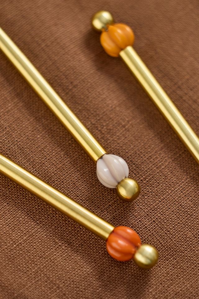 Carved Ball Spoons, Set of 4 #1