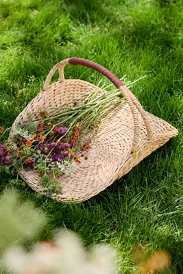 Woven Seagrass Harvest Basket