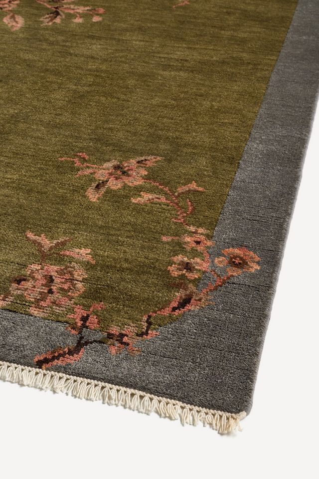 Bethany Hand-Knotted Wool Floral Rug #3