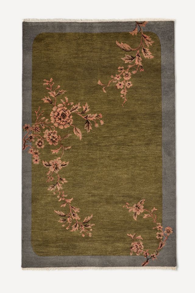 Bethany Hand-Knotted Wool Floral Rug #2