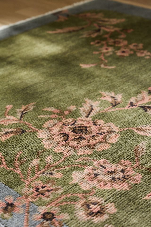 Bethany Hand-Knotted Wool Floral Rug #1