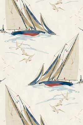 Round the Island Sailboat Wallpaper