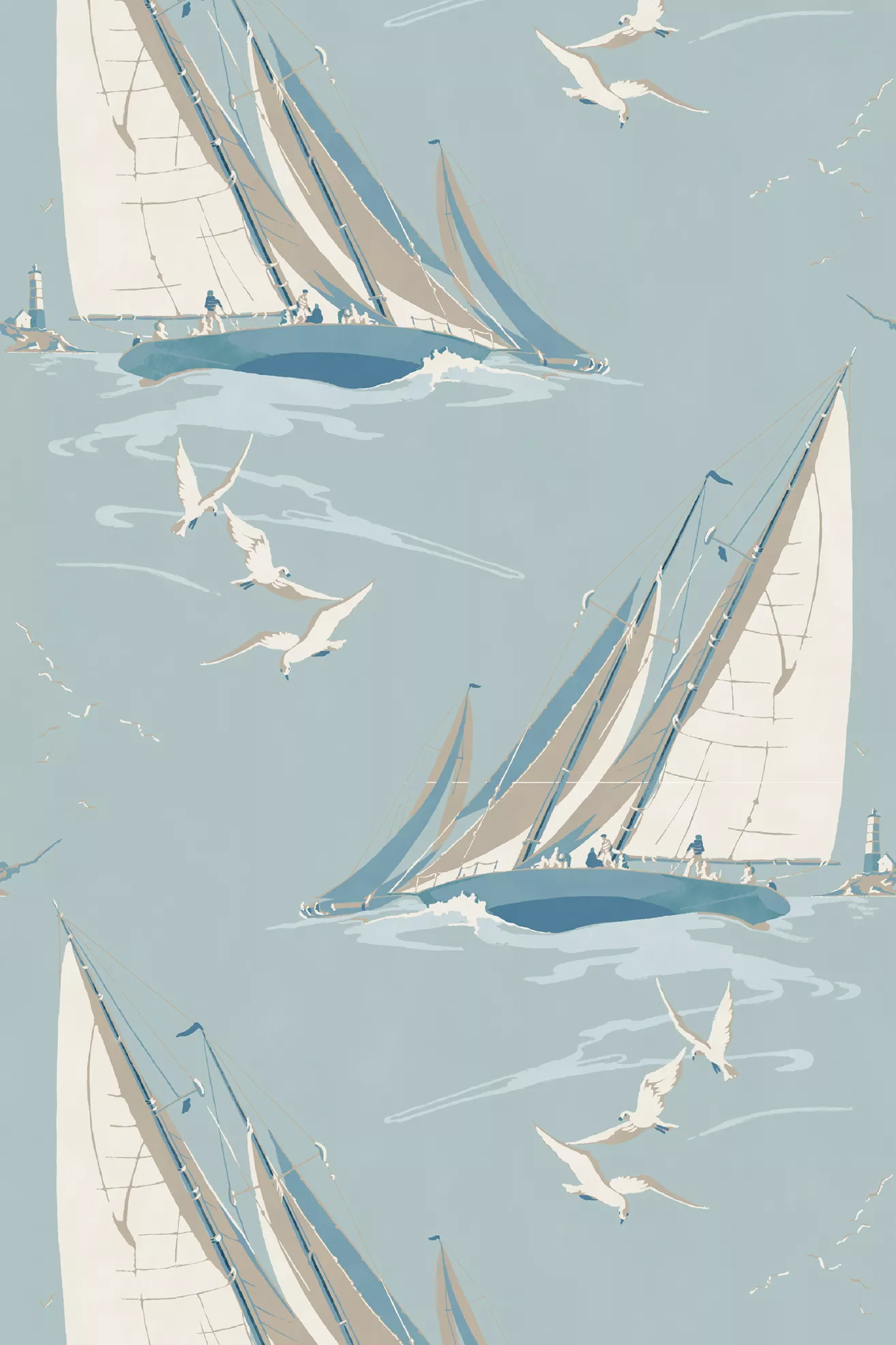 Round the Island Sailboat Wallpaper - thumbnail 2