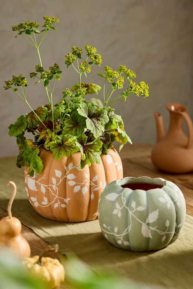 Autumn Pumpkin Terracotta Planter #1