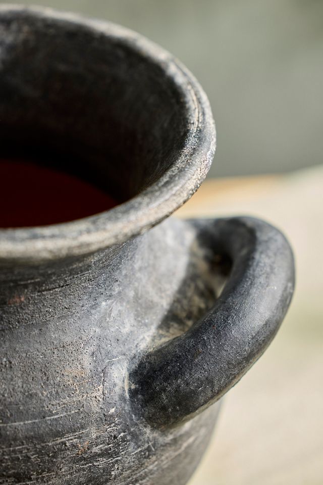 Black Terracotta Amphora Planter #1
