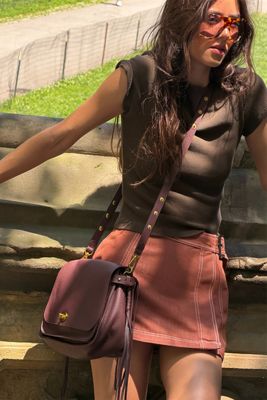By Anthropologie Large Porter Leather Bag