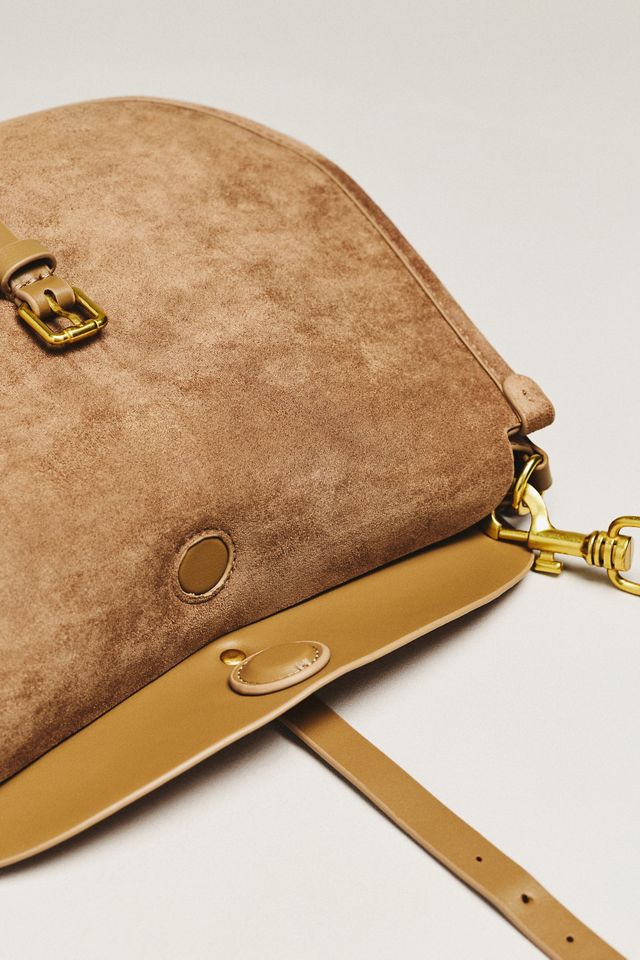 By Anthropologie Faux Suede Buckle Shoulder Bag #2