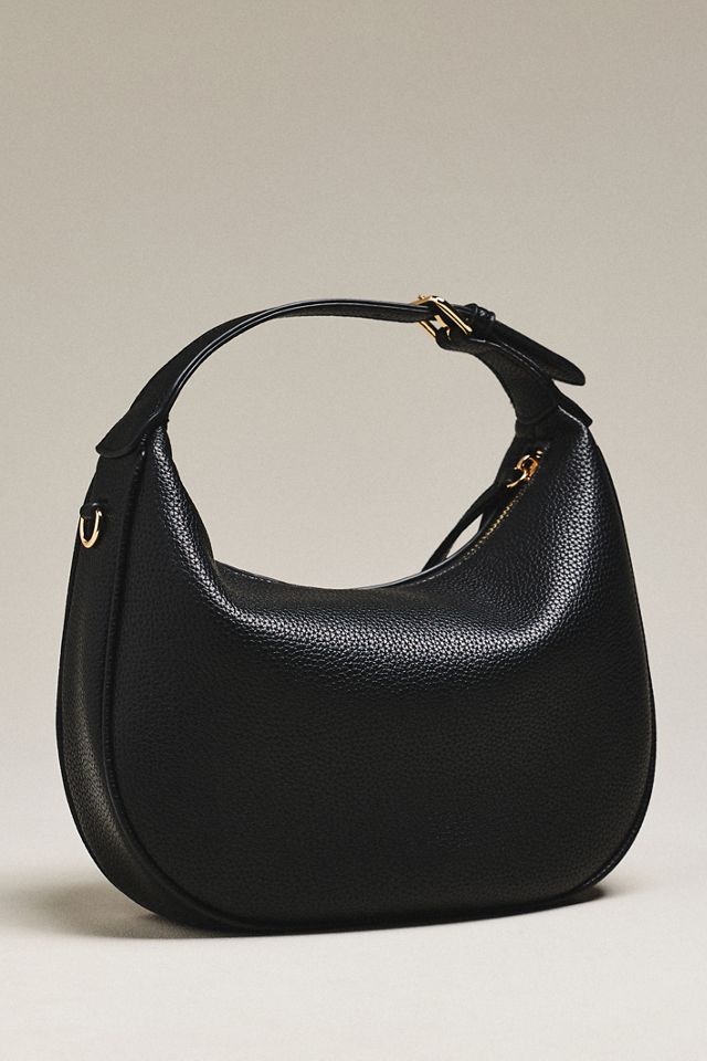 By Anthropologie Faux Leather Buckle Shoulder Bag #1
