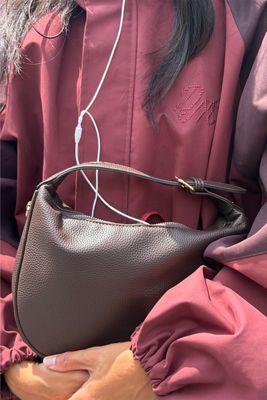 By Anthropologie Faux Leather Buckle Shoulder Bag