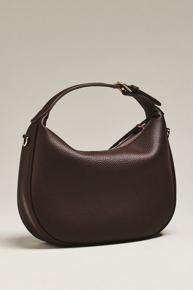 By Anthropologie Faux Leather Buckle Shoulder Bag #3