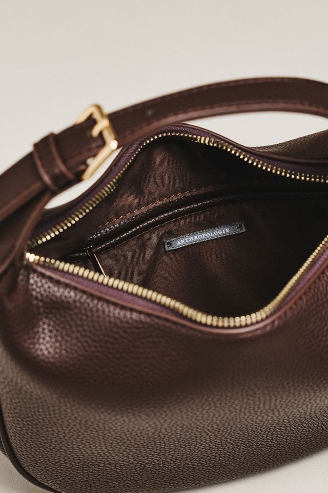 By Anthropologie Faux Leather Buckle Shoulder Bag #4