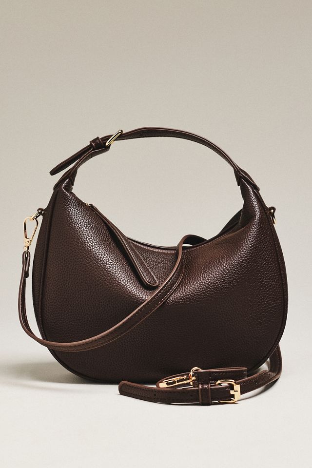 By Anthropologie Faux Leather Buckle Shoulder Bag #2