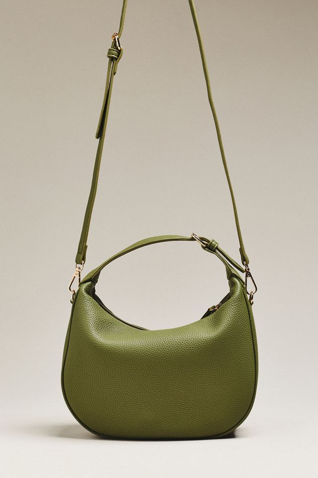 By Anthropologie Faux Leather Buckle Shoulder Bag #1