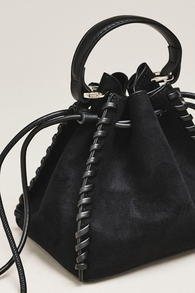 By Anthropologie Faux-Suede Whipstitch Satchel #3