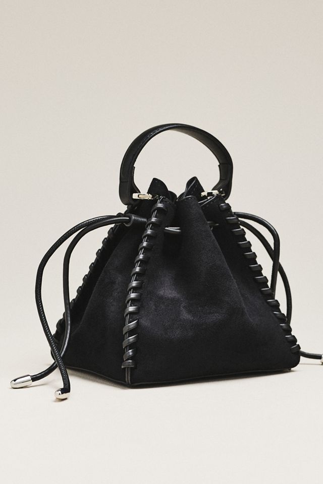 By Anthropologie Faux-Suede Whipstitch Satchel #1