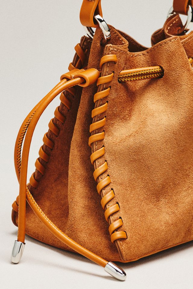 By Anthropologie Faux-Suede Whipstitch Satchel #2