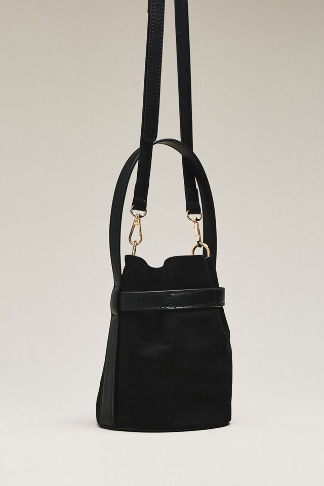 By Anthropologie Faux Suede Buckle Bucket Bag #2
