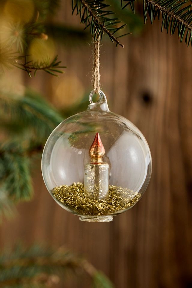 Candle Glass Globe Ornament #1