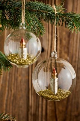 Candle Glass Globe Ornament