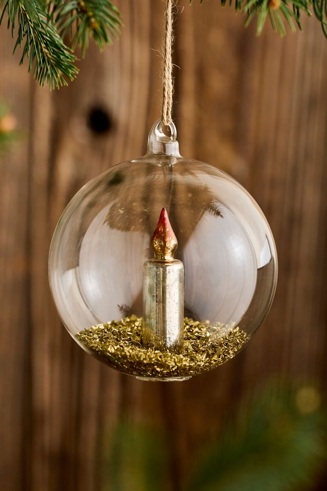Candle Glass Globe Ornament #2