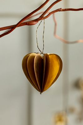 Dimensional Brass Heart Ornament