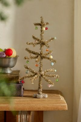 Miniature Tinsel + Bead Tree