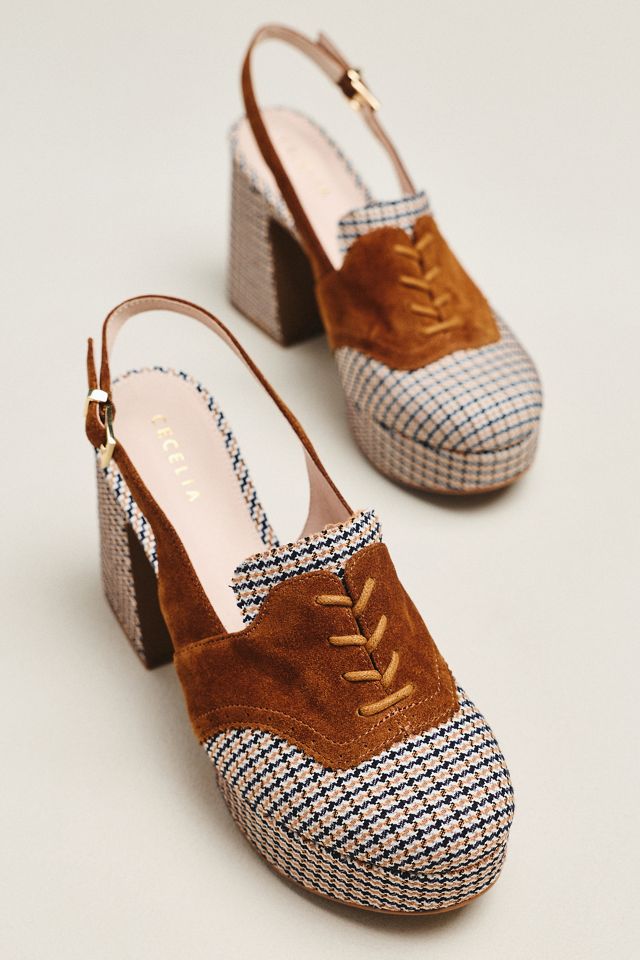 Cecelia New York Peace Slingback Platform Heels #1