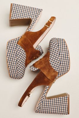 Cecelia New York Peace Slingback Platform Heels