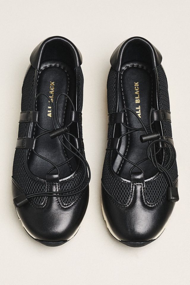 All Black Ghillie Mesh Sneakers #1