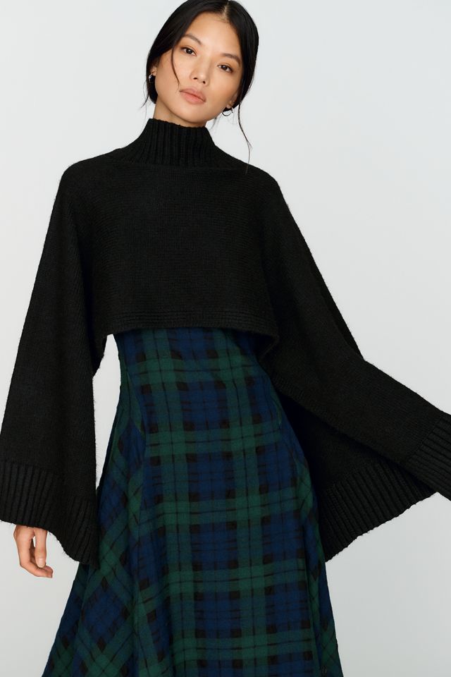By Anthropologie Funnel Neck Cropped Shrug #1